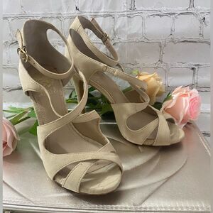 Vince Camuto Women's Beige Strappy Heels